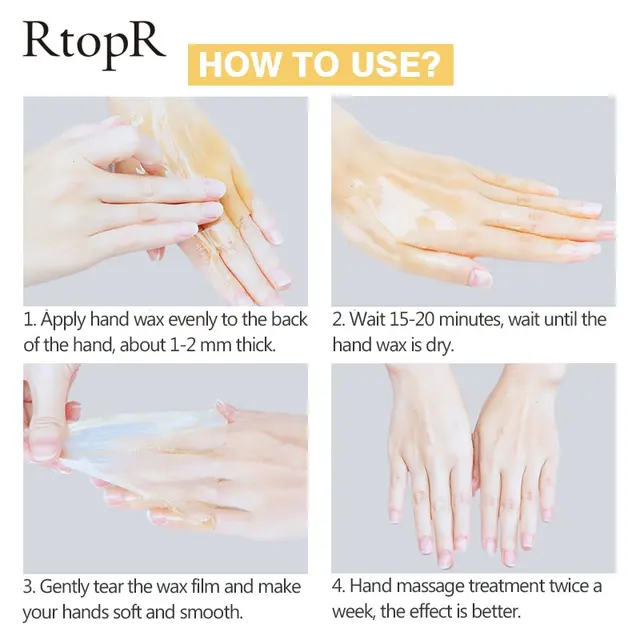 RtopR Mango Hands Mask Hand Wax Whitening Moisturizing Repair Exfoliating Calluses Filming Anti Aging Hand Cream