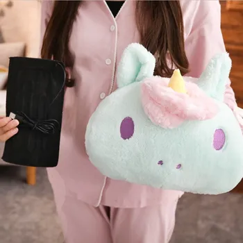 

Unicorn Hand Warmer Pillow with Usb Heated Warmer Pillow Stuffed Unicorn Head Doll