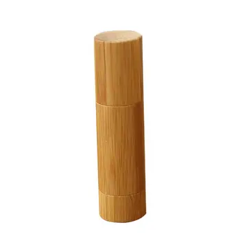 

1pc Empty Lipstick Tubes Bamboo Simple Smooth Long Lip Balm Tubes Containers Lip Gloss Tube for Women Ladies Girls