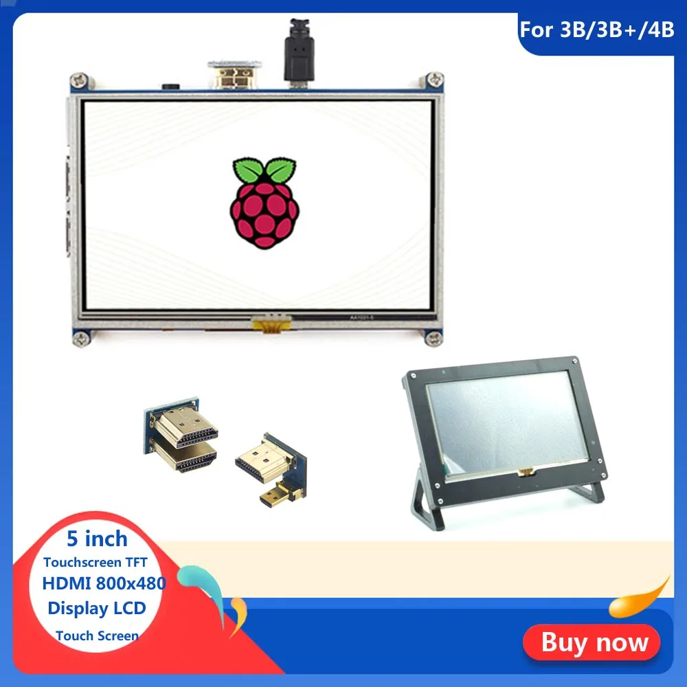Raspberry Pi 4 Модель B 5 дюймов сенсорный экран Экран на тонкопленочных транзисторах