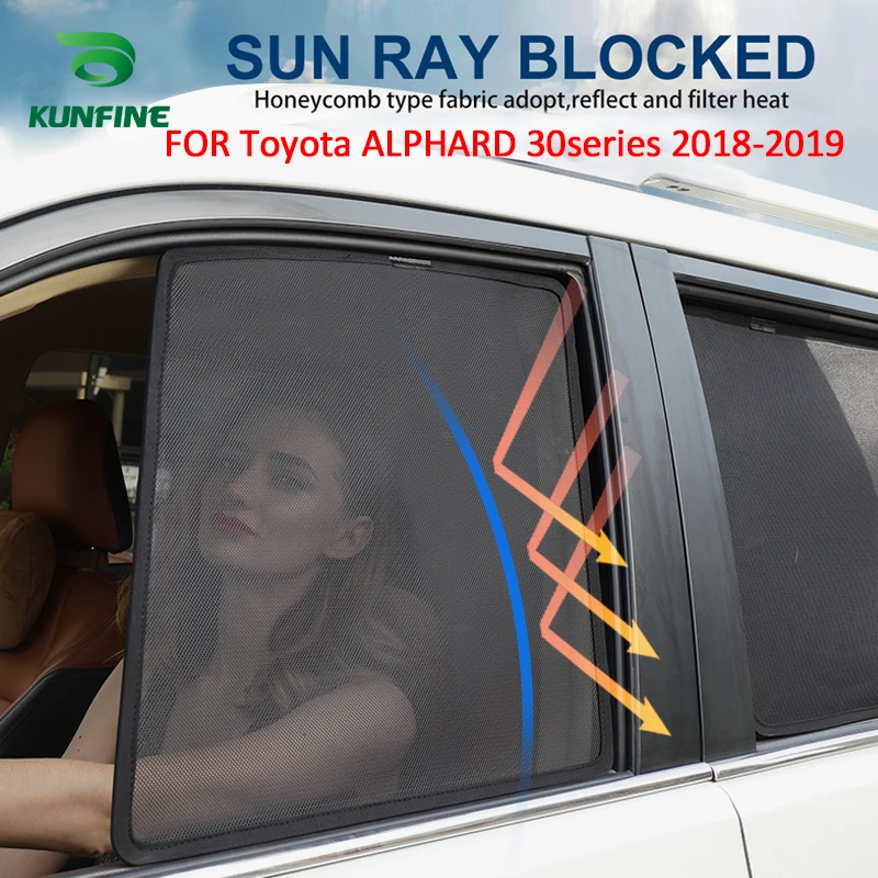 Magnetic Car Window Sun Shade Mesh Shade Blind For Toyota ALPHARD 30series 2018-2019