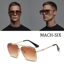 DPZ, модные классические солнцезащитные очки Mach Six, градиентные, крутые, мужские, Ретро стиль, фирменный дизайн, солнцезащитные очки Oculos De Sol