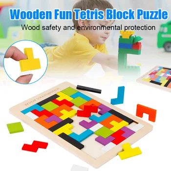 

Baby Wooden Intellectual Puzzles Colorful Children Kids Educational Toys Safe Game BM88