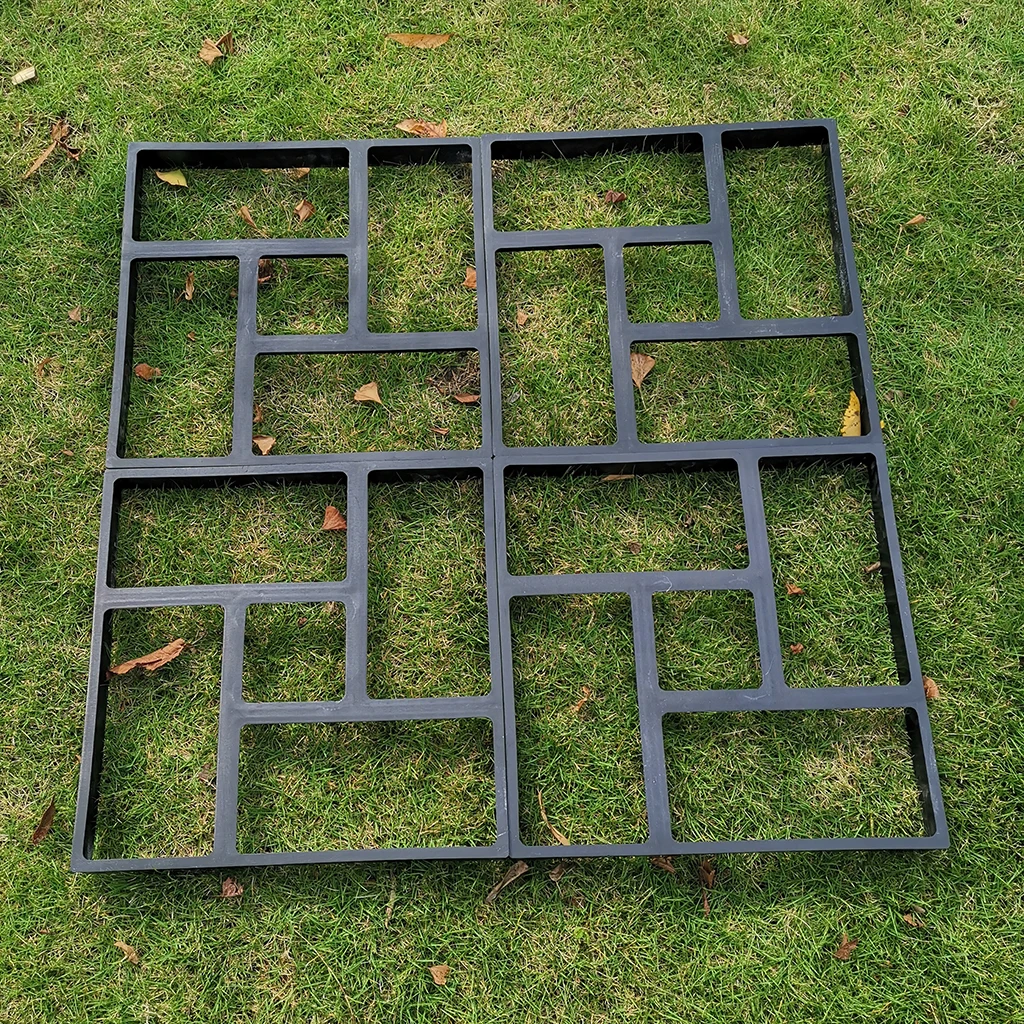 Home Garden DIY Plastic Molded Paving Mold Pathmate Maker Mould 40x40cm