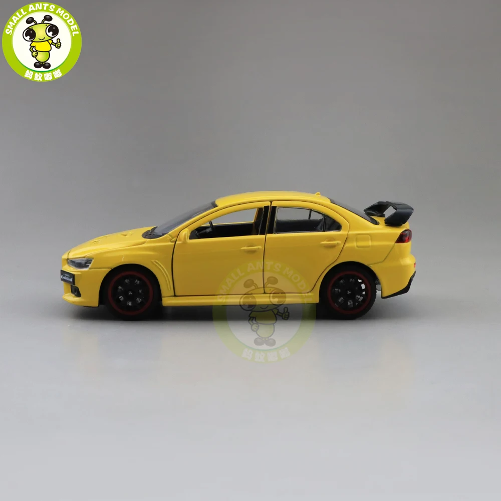 1/32 JACKIEKIM Mitsubishi Lancer EVO X 10 BBS RHD литая модель автомобиля игрушки для детей Подарки для мальчиков девочек - Цвет: Yellow(no box)