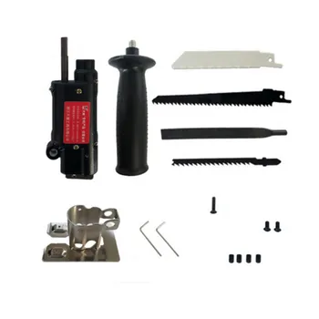 Online Multifunctional Converter Reciprocating Saw Attachment Electric Drill Jig Saw For Woodworking Metal File Cutting Converter