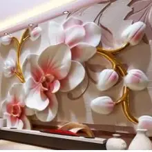 Европейский ретро Винтаж Роскошный узор ручная роспись каракули абстрактная спальня пол 3d пол живопись обои