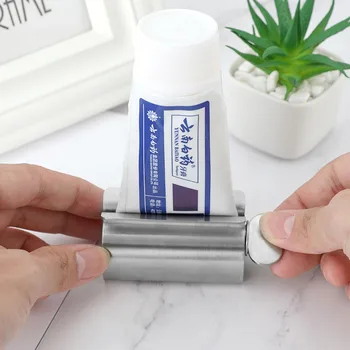 

Bathroom Accessories Set Toothpaste Squeezer Portable Travel Use Detachable Toothpaste Face Cream Stainless Steel Roller