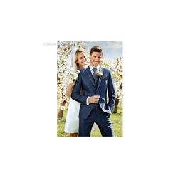 2022 New Arrival Notch Lapel Design Men's Navy Blue Suits Custom Made SIngle Breasted Fashion Casual Wear Blazer 3 Pieces Skinny