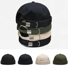 

Men Women Retro Dome Melon Brimless Beanie Cap Skullcap Panels Sailor Casual Trendy Cotton Mechanic 6 Docker Hat Color M6g1