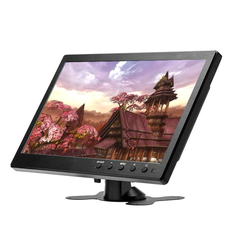  10.1 Inch IPS Monitor HD Portable Color LED LCD Display Screen with AV/VGA/HDMI/BNC/USB Output for 