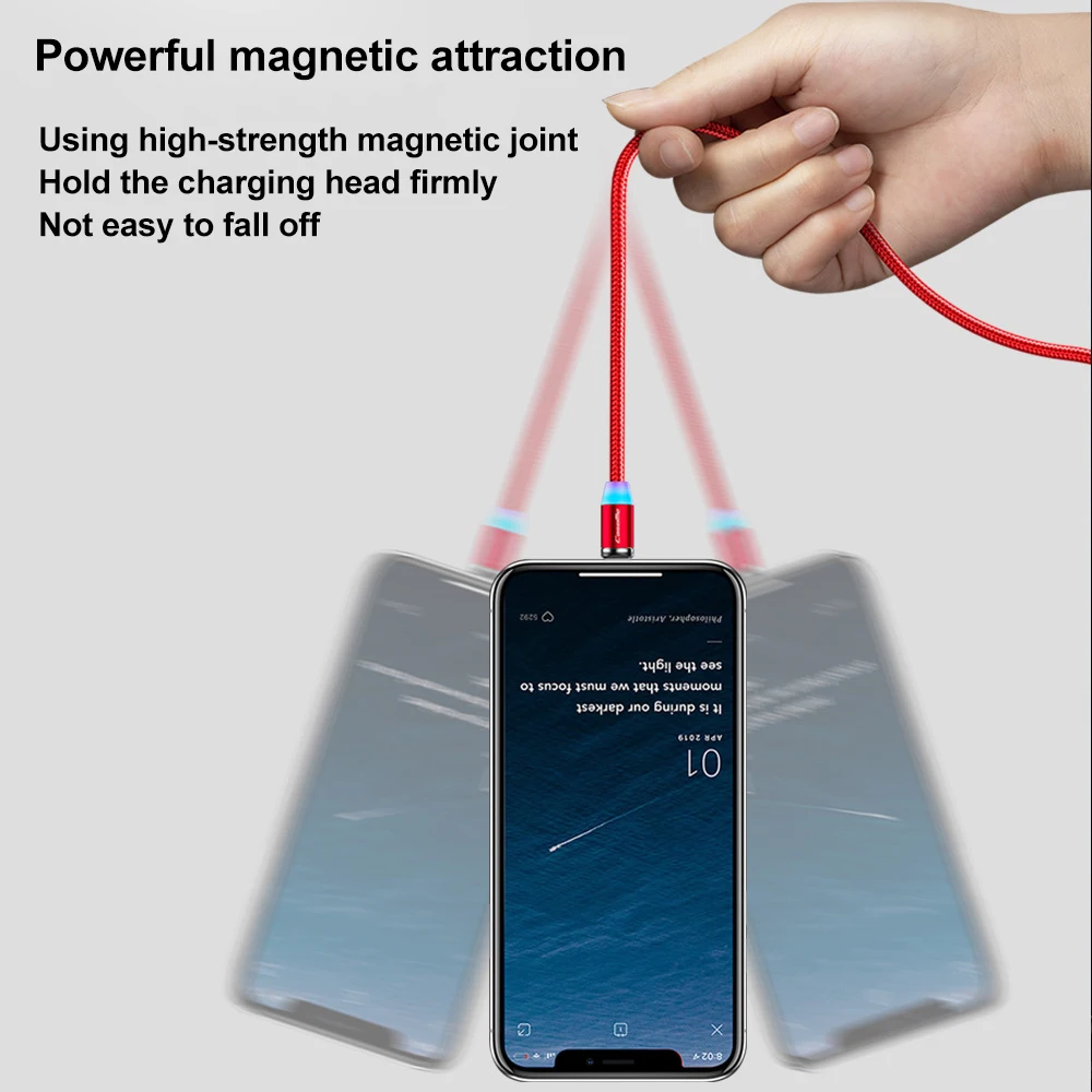 Магнитный кабель Micro USB 1 м для iPhone Samsung Android быстрая зарядка магнитное зарядное