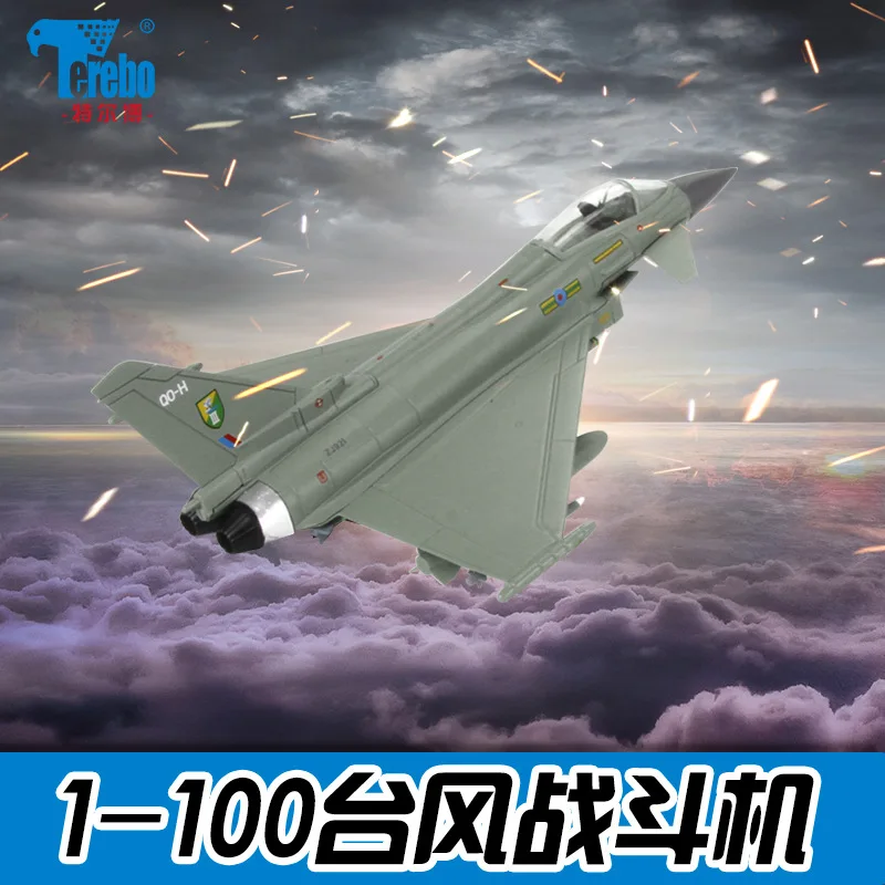 

Terebo 1:100 Typhoon fighter model alloy aircraft model simulation military ornaments finished EF-2000 collection gift