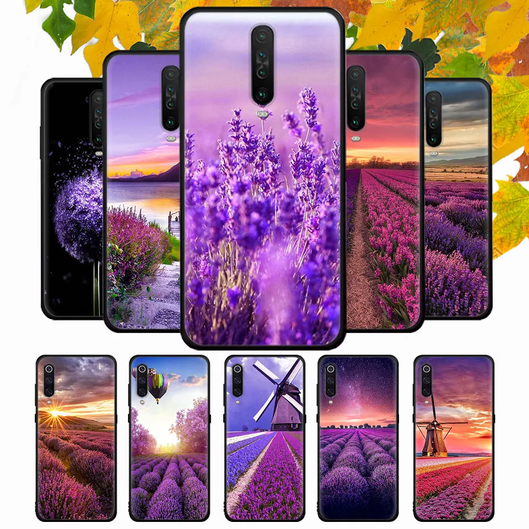 Мягкий чехол для телефона Xiaomi Mi 6 8 9 SE A2 Lite A1 5X 6X F1 MAX 3 9T Лавандовые фиолетовые цветы