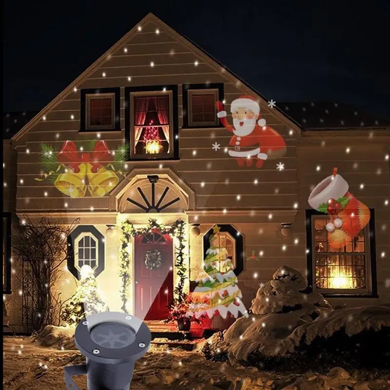 Рождественский проектор светильник s наружный светильник динамический эффект сад движущийся Рождественский сценический светильник водонепроницаемый ландшафтный светильник