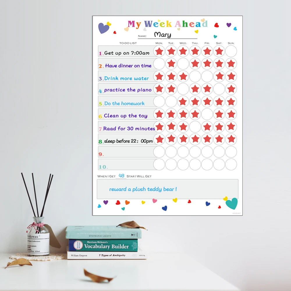 Магнитная доска для детей расписание на холодильник стикер еженедельник сделать список блокнот доска для сообщений награда диаграмма искусство стикер
