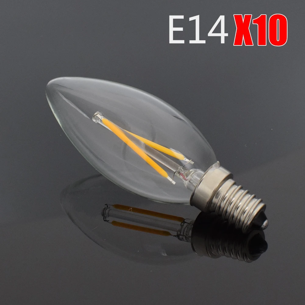 E14 Candle Shape E27 E14 4W 8W СВЕТОДИОДНЫЙ лампы в форме свечи лампы накаливания для хрустальная люстра светильник накаливания заменить 110V 220V энергосберегающий светильник - Испускаемый цвет: E14 Candle Shape