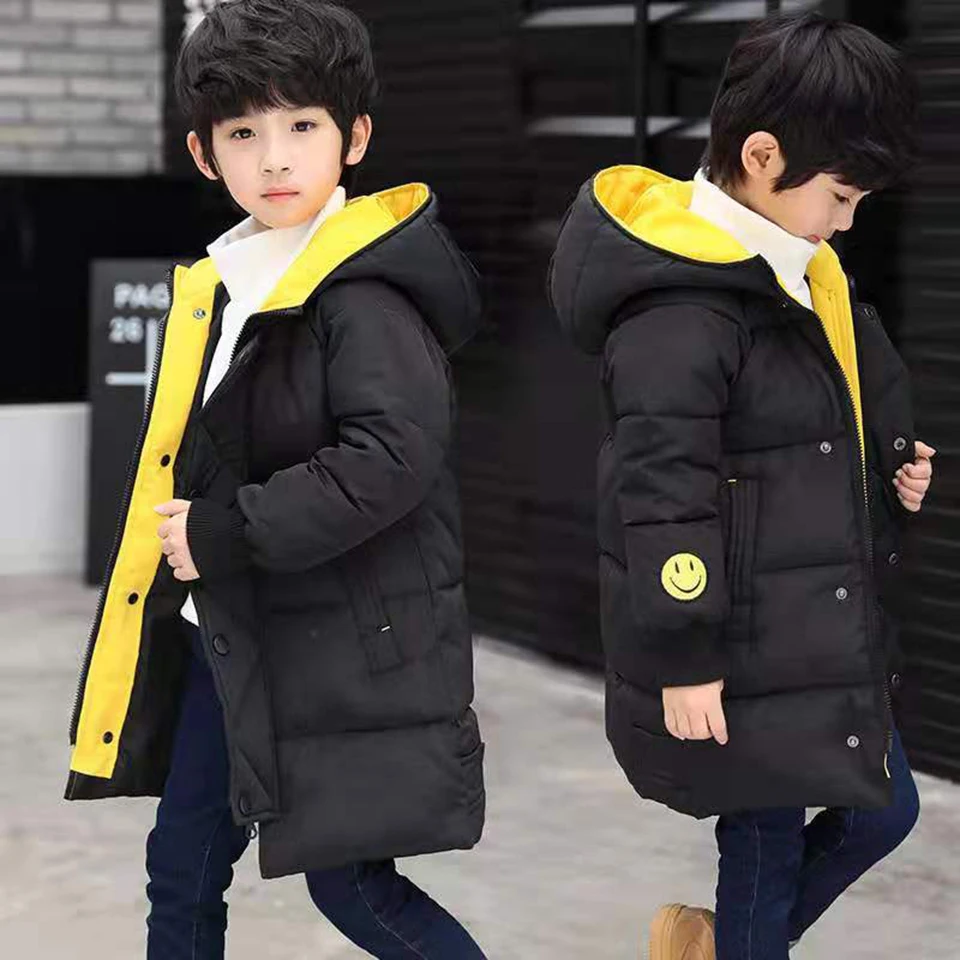  Winter Boys Coat Children Winter Jackets For Boys Casual Hooded Warm Coat Baby Clothing Outwear Fas