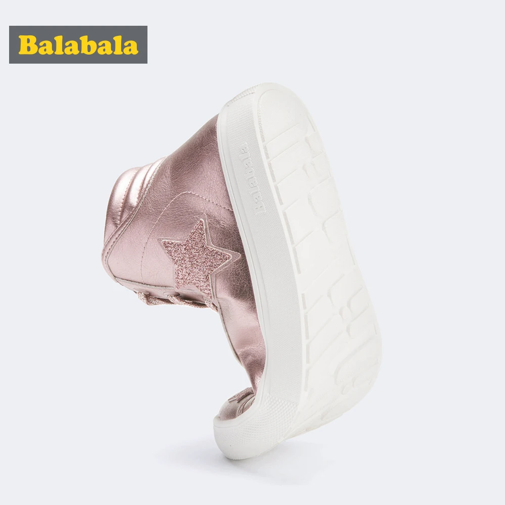 Balabala/Обувь для девочек; Новинка года; белая обувь; детская обувь; модная детская обувь из искусственной кожи; зимняя обувь