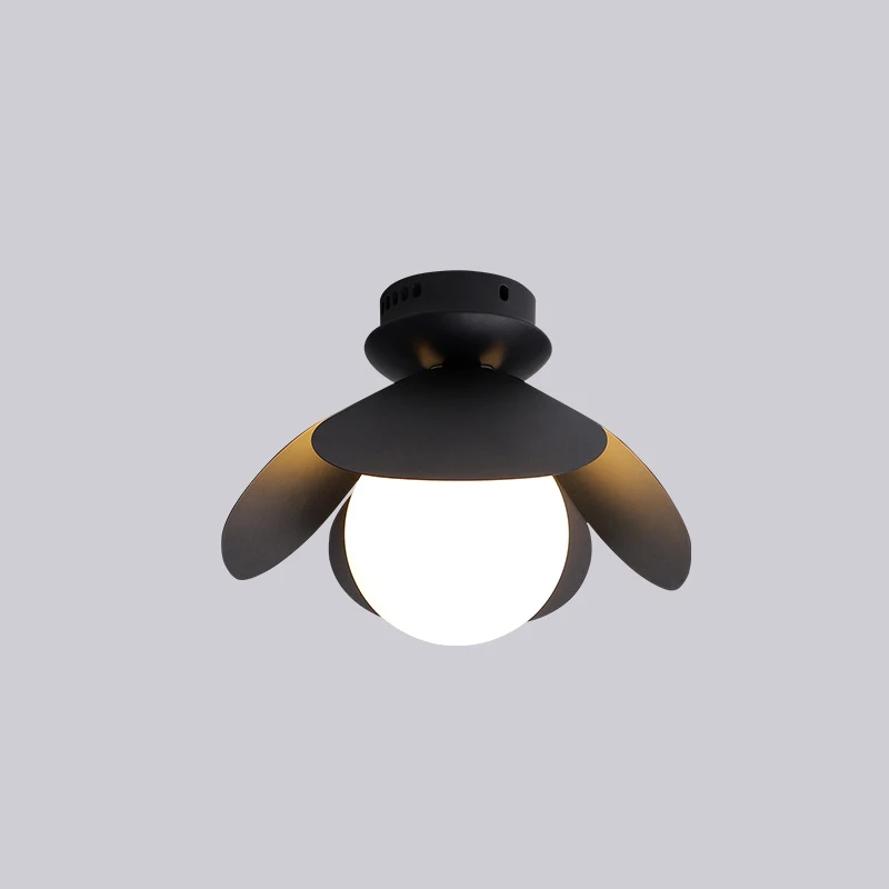 Black Lamp Современный скандинавский Железный светодиодный потолочный светильник для гостиной, спальни, дома, магазина, чердак, черный светильник, светильник, лампа для коридора, белого цвета - Цвет корпуса: Black Lamp