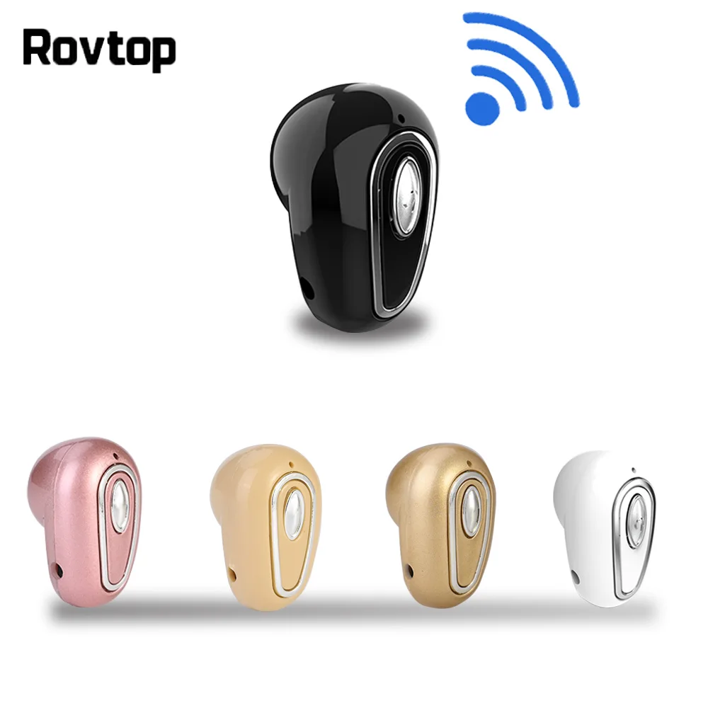Rovtop мини беспроводные Bluetooth 4 1 Наушники Беспроводные вкладыши в ухо спортивные с