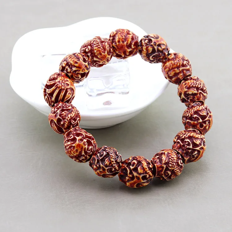

Dragon and Phoenix Beaded Bracelet Fashion sculpture animal Bracelet Charm Skull Bracelet elastic Unisex