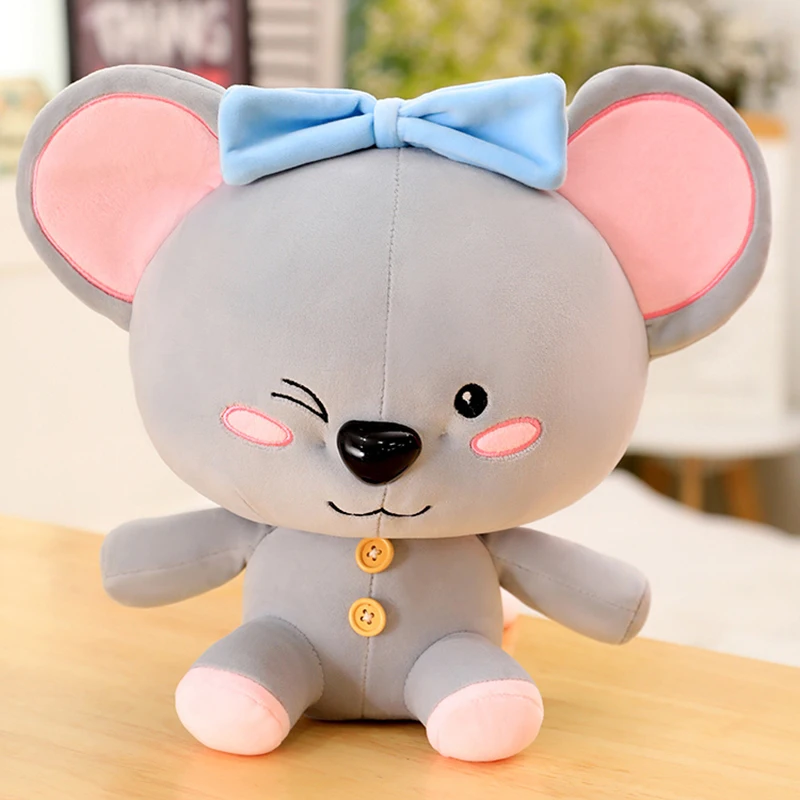 Kawaii мягкие животные мышь любовные игрушки супер милая мышь из зодиака куклы эластичные плюшевые игрушки с колпак для сна Дети или любовник подарки
