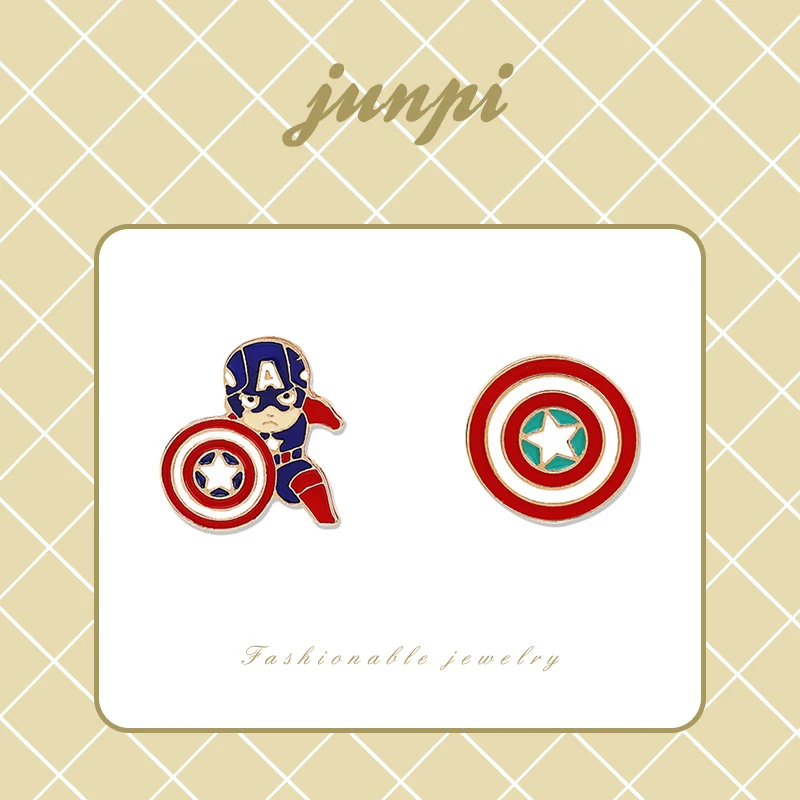 Avenger Captain America Metal enamel Lapel pin Cute badge brooches Fans kids gifts | Украшения и аксессуары