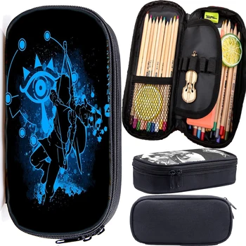 

The Legend of Zelda Games Collage Cosmetic Bags Link Boys Girls Children Cartoons Pencil Case School Supplies Women Makeup Bag