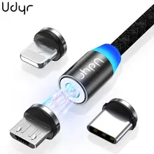 Udyr Магнитный кабель Micro usb type C адаптер для быстрой зарядки Micro type-C Магнитный зарядный usb-кабель для iPhone 11 XR Plus Xiaomi