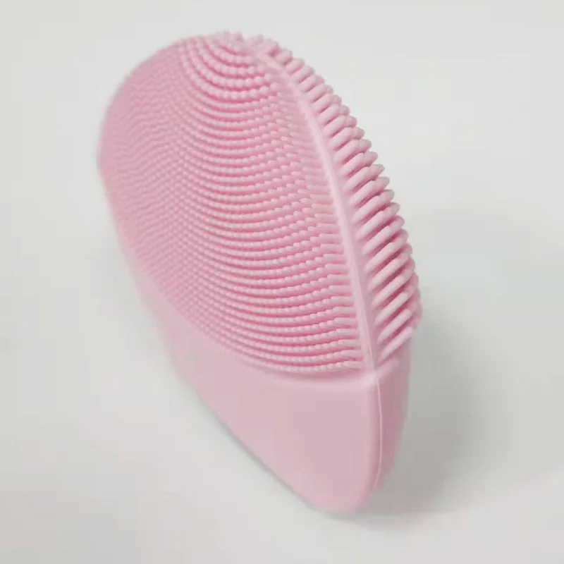 Pink Очищающая щетка для лица очищающая щетка для лица силиконовая USB зарядка, USB перезаряжаемая, водонепроницаемая - Цвет: Pink