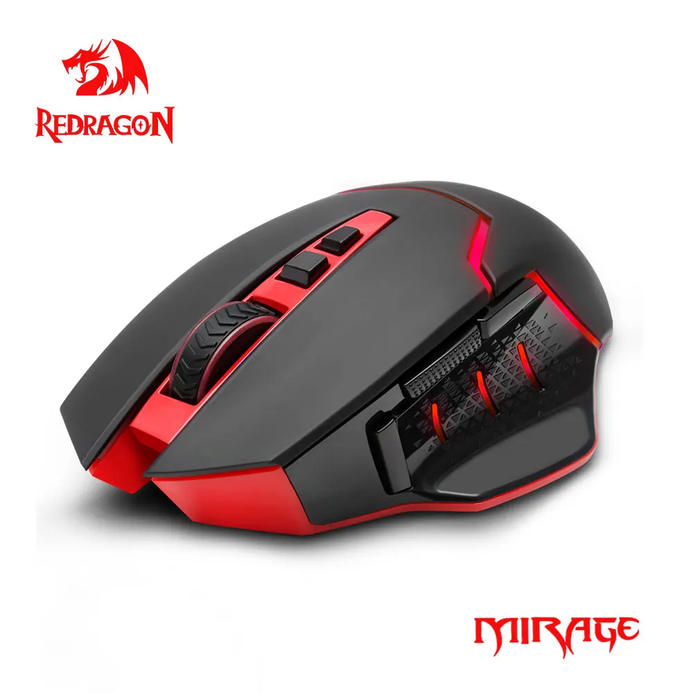 Redragon MIRAGE M690 USB Sans Fil 2.4G Gaming Mouse 4800DPI 8 boutons  Programmable ergonomique pour surveillance de gamer Souris PC calculer -  AliExpress