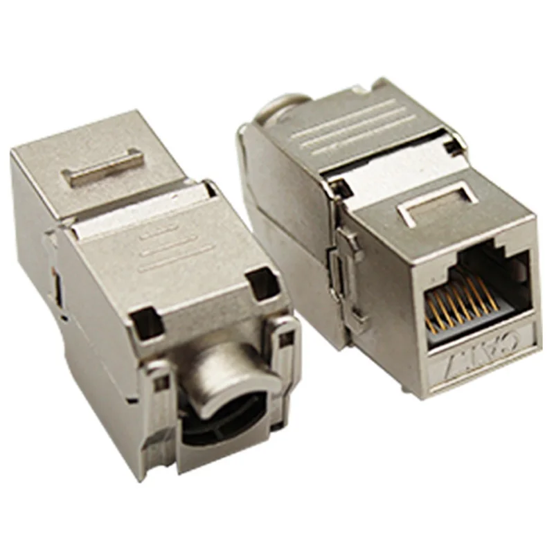

10PCS/Lot RJ45 Cat7 Shielded FTP Zinc Alloy Module 10GB Network Keystone Jack Connector Adapter Cat7 Rj45