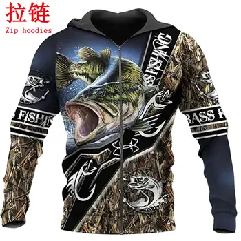 

2020 New Fashion Mens zip Hoodie 3D All Over Printed Beautiful Carp Fishing hoodies Harajuku Casual streetwear sudadera hombre