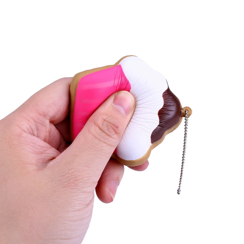 Lovely Heart Shape Slow Rising Fun Key Ring family friendship keychain Birthday Gift Soft Girly Heart pendant #A