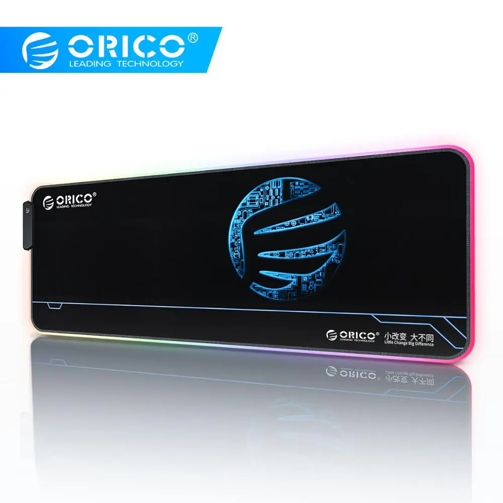 Ceny ORICO duża podkładka pod mysz do gier LED RGB 2M kabel do transmisji danych usb podkładka pod mysz dla graczy klawiatura komputerowa mata do Overwatch Pubg Dota 2