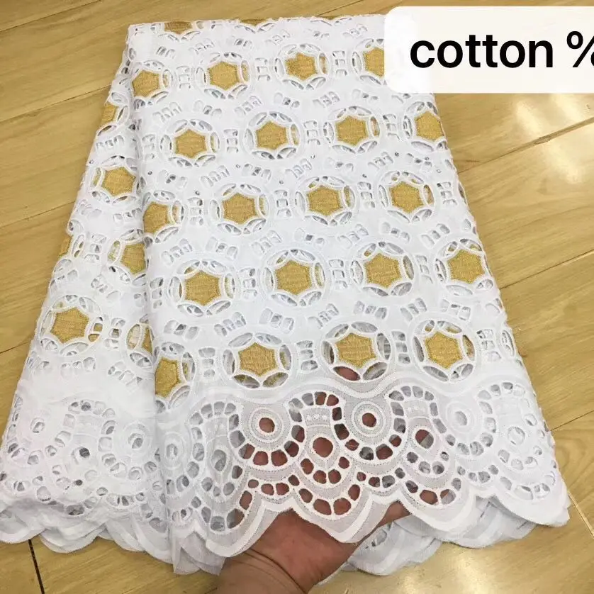 Африканская сухая кружевная ткань, высокое качество, хлопок, кружево, горячая Распродажа, швейцарская вуаль, кружевная ткань из Дубая, африканская ткань, 5 ярдов