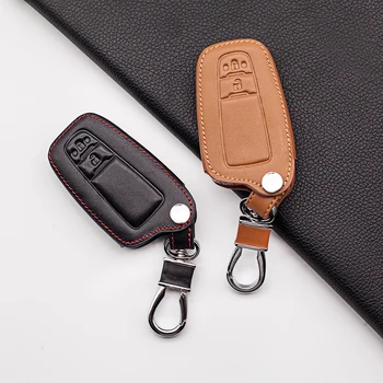 

Carrying Leather car key cover For Toyota C-HR CHR Rav4 Corolla Camry Avalon Land Cruiser Prado Prius 2018 2019 2020 Car wallet