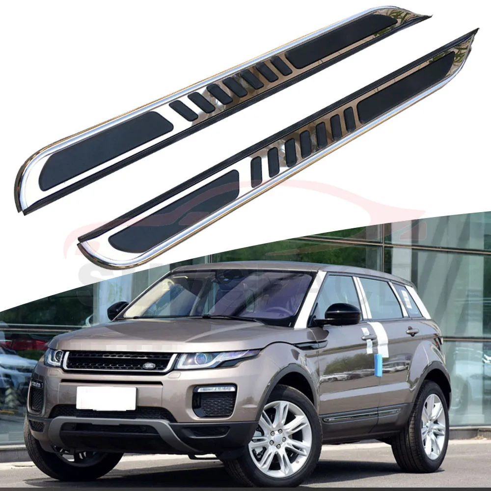 Боковой Шаг подходит для Land Rover Range Rover Evoque 2012- Беговая плата nerf bar 2 шт. Левая Правая алюминиевая боковая ступенчатая боковая педаль