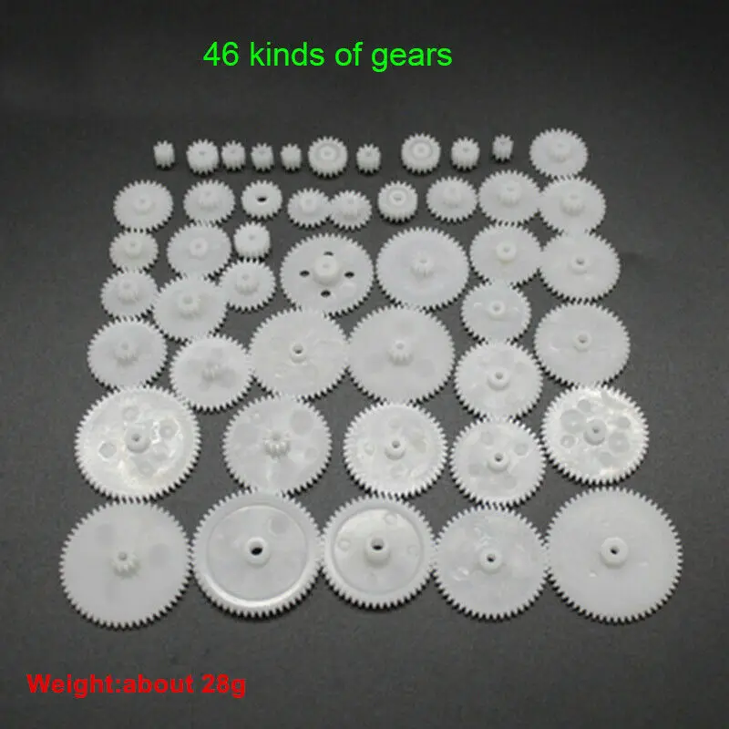 50PCS Plastic Bevel Gears Gearwheel Racks 0.5 Module Accessories Kits 