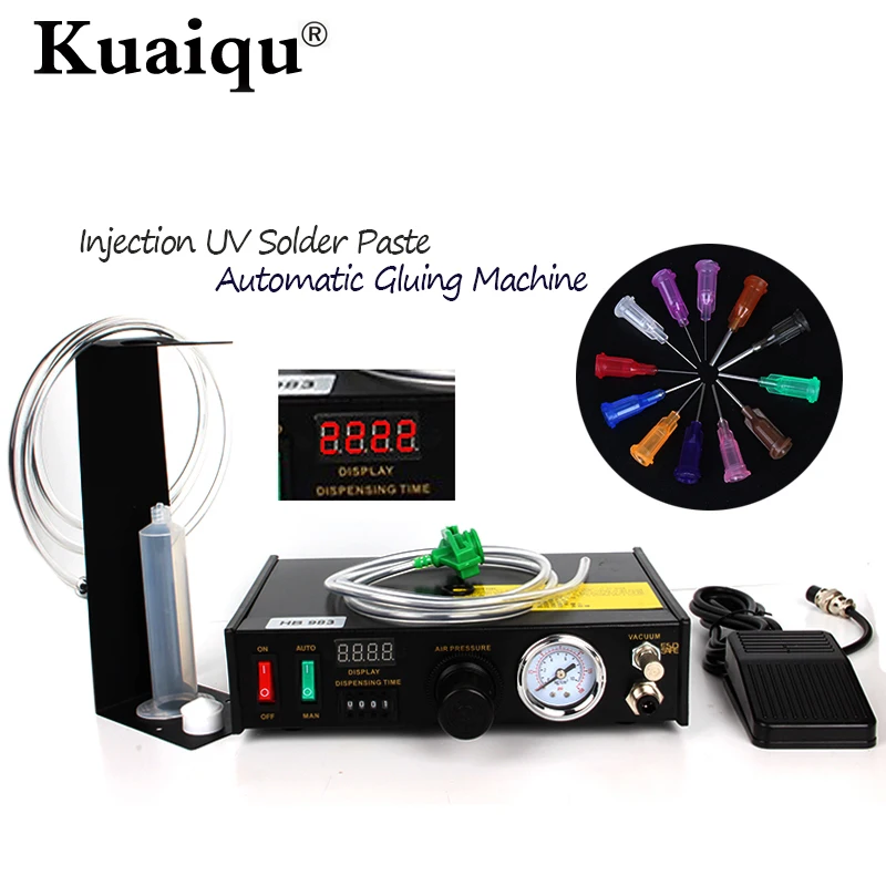 

KUAIQU HB983 Automatic Glue Dispenser Liquid Dispenser Machine Machine Injection UV Solder Paste Epoxy Dispensing Controller