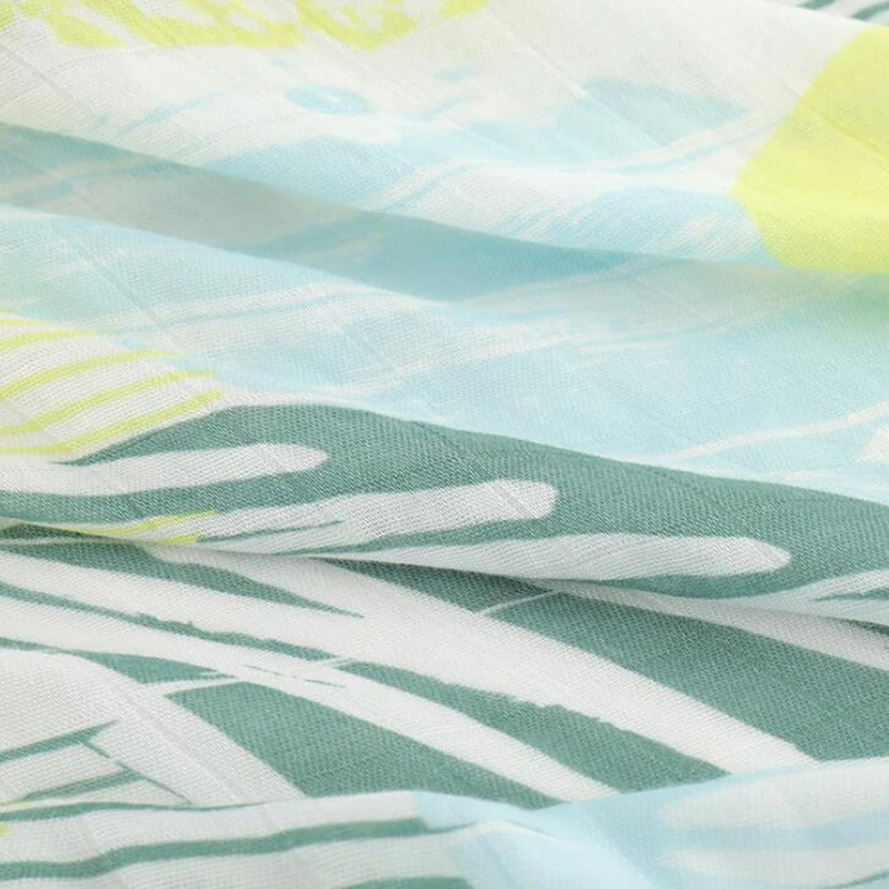 Newborn baby Infant Bath towel Swaddle blanket Muslin Swaddle gauze blankets for stroller Breathable cartoon PrintingBHB014