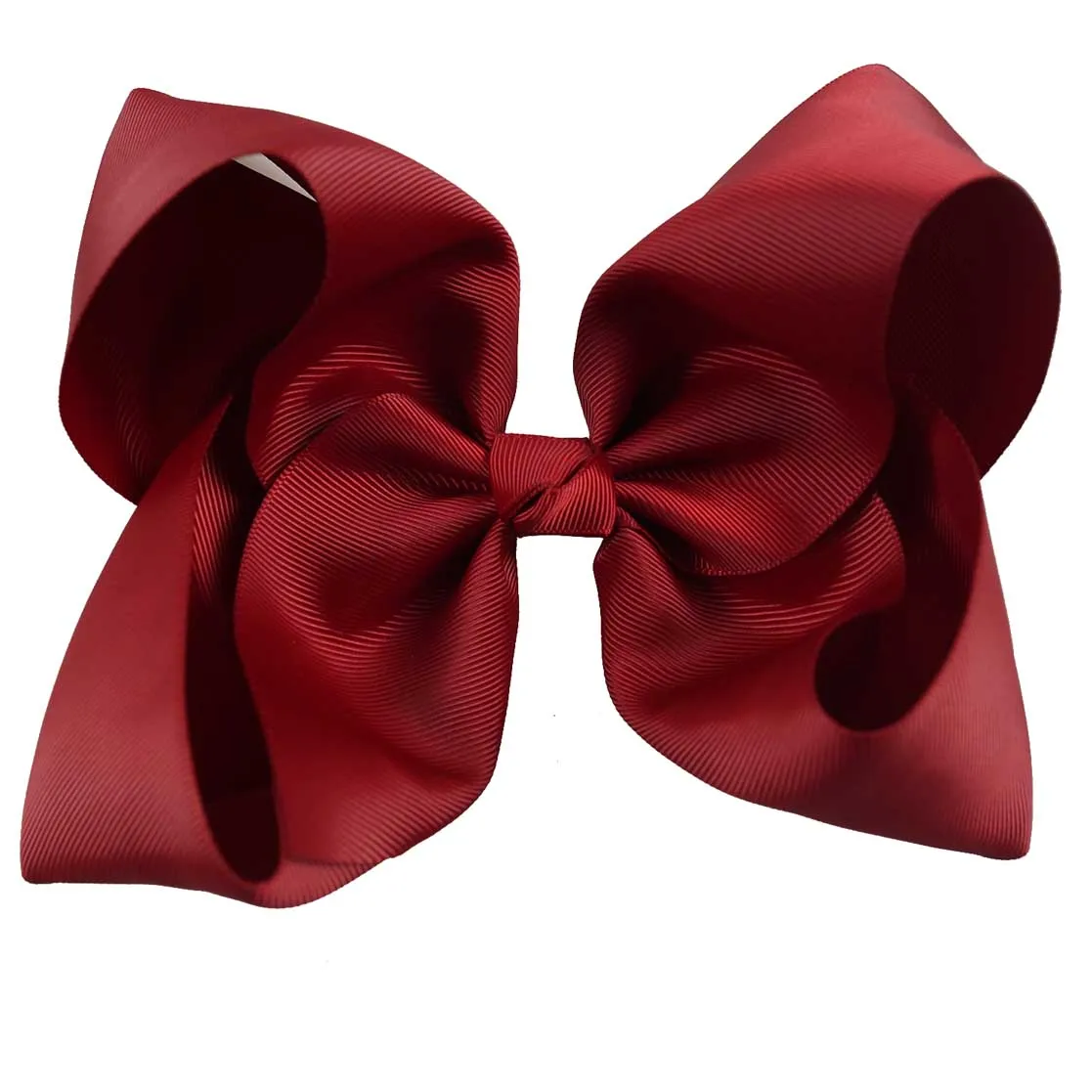 CN 8 Inch Solid Large Hair Bow For Girls Kids Handmade Grosgrain Ribbon Bow With Clips Boutique Hairpins Hair Accessories