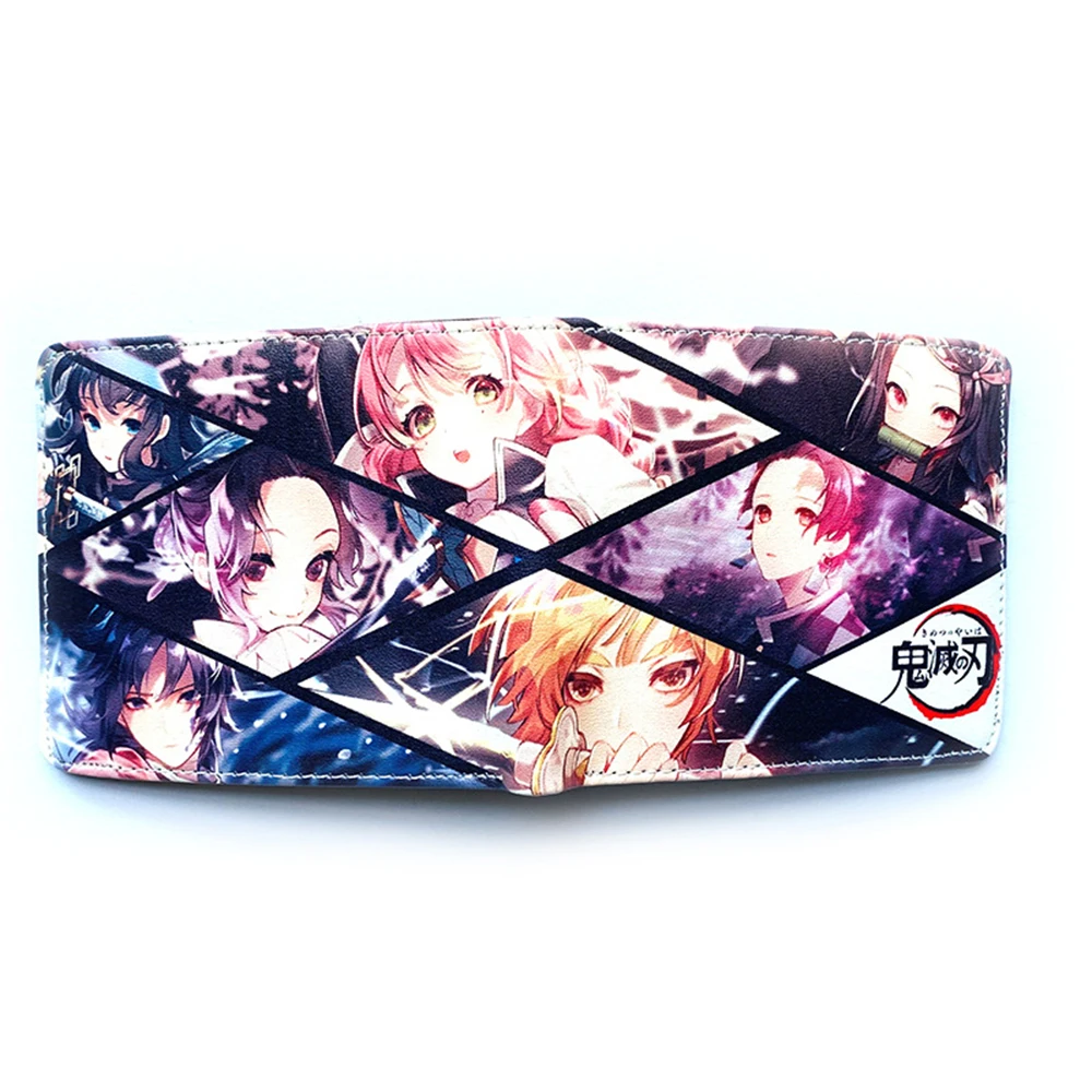 Anime Cartoon Demon Slayer Kimetsu No Yaiba Tanjiro Kamado Wallet Short Purse With Coin Pocket front pocket wallet Wallets