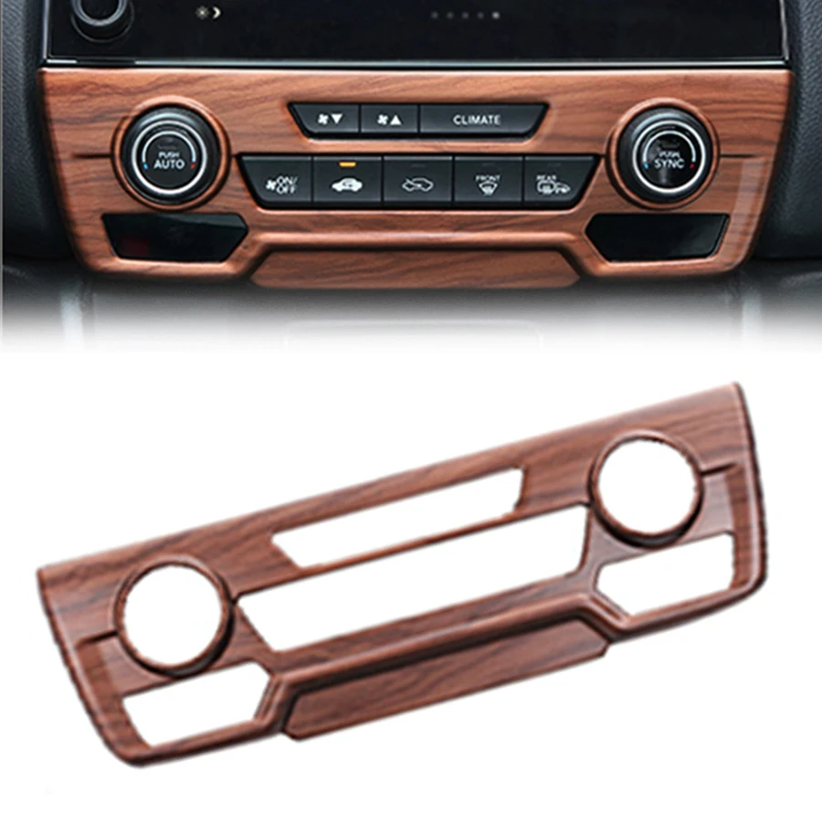 

Peach Wood Grain Center Console CD Panel Cover Trim For Honda CRV CR-V 2017-2019