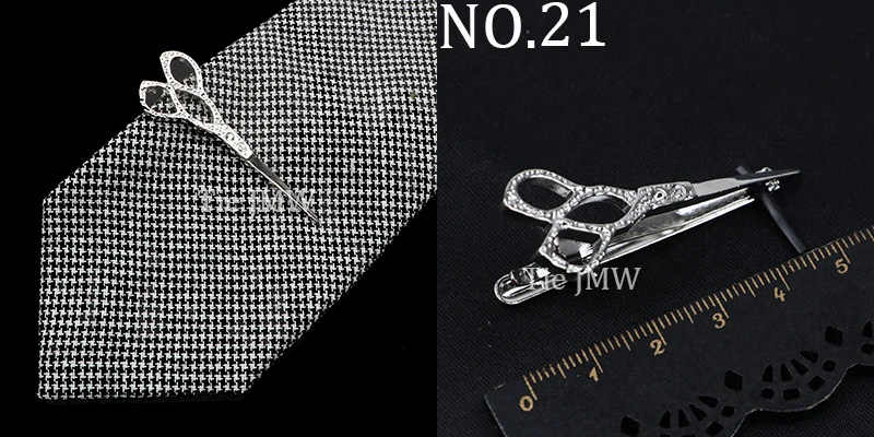 1 Piece Chrome Stainless Tie Clips Scissors Ax Car Owl Sword Hammer Shape Metal Tie Clip for Men Necktie Clips Pin For Mens Gift