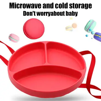 

Children Silicone Bowl Sucker Bowl Children Plate Baby Dish to Plate Silicone Feeding Colors 3 Choose Baby A1G7