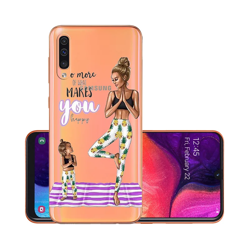 Прозрачный чехол для samsung A50 A70 A30 A10S A20S A30S A50S M30S чехол супер мама для маленьких девочек Etui для Sumsung галактики A50 A70 A10S