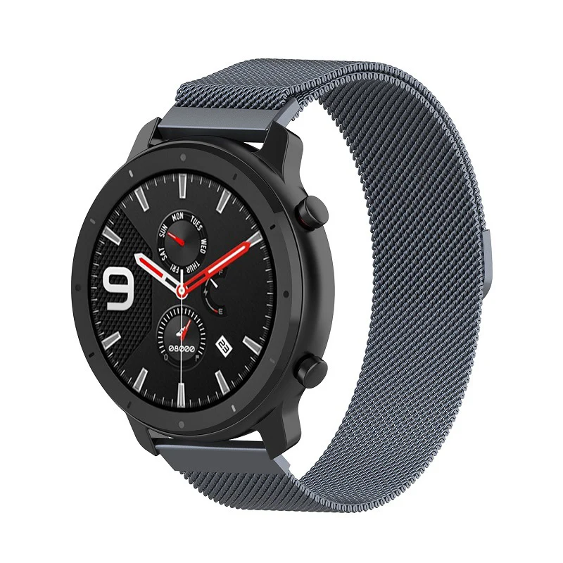 Миланская петля для Amazfit GTS GTR 42 мм 47 ремешок из нержавеющей стали ширина 20 22 смарт