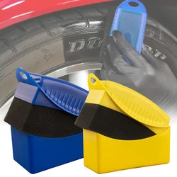Brosse éponge de nettoyage de pneus de voiture avec couvercle, outil universel pour le polissage et l'entretien des pneus de moto et camion 